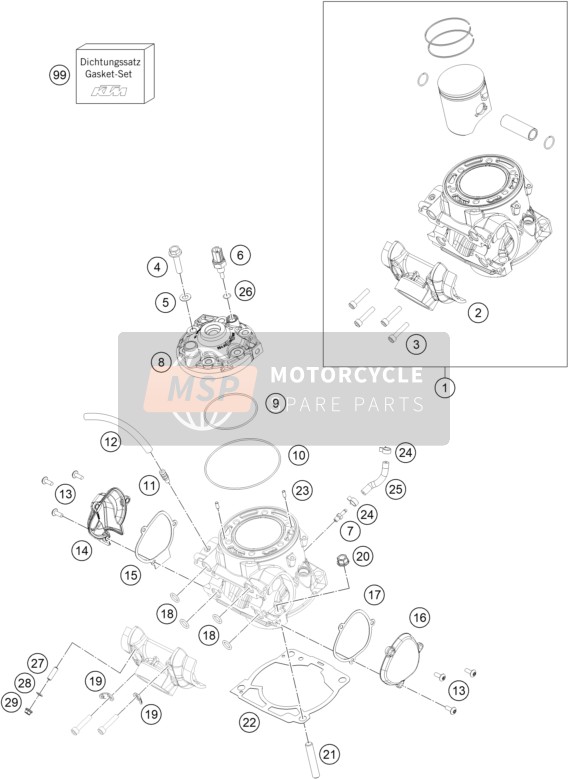 0770100020, O-RING 10.00X2.00 Silicone, GasGas, 1