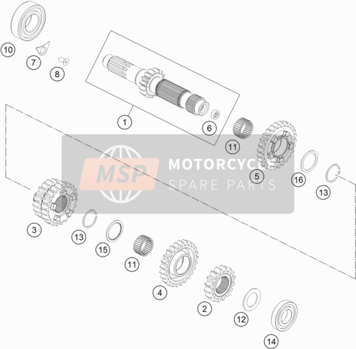 TRANSMISSION I - MAIN SHAFT