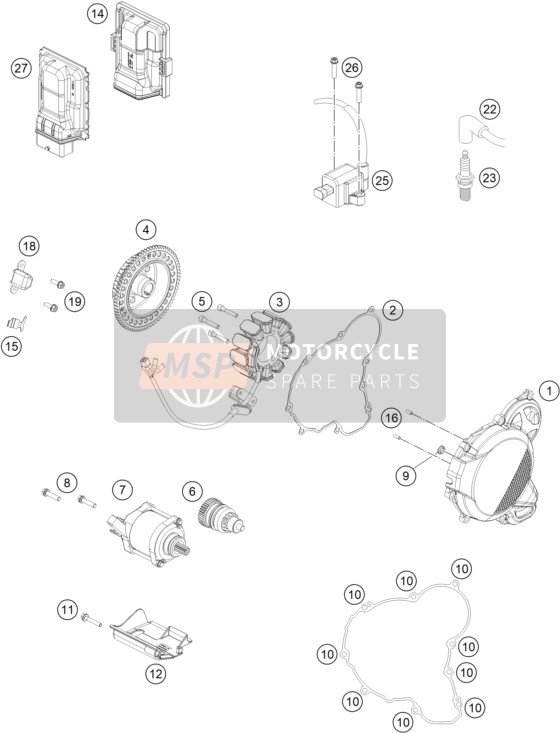 0014050163S, Hex Collar Screw M 5X16 SW=6, GasGas, 1