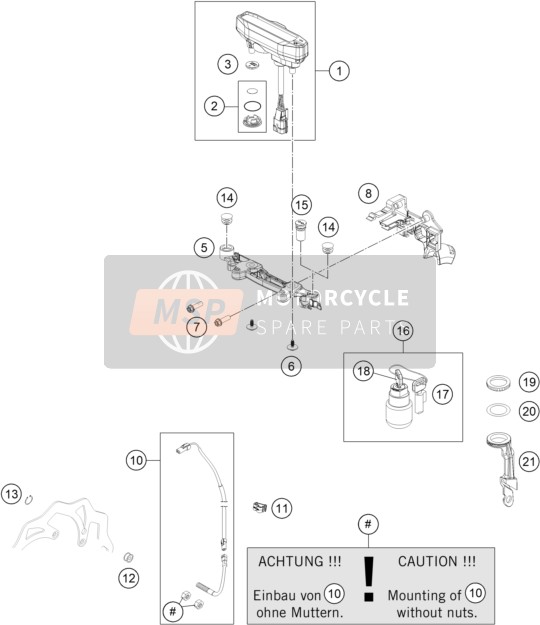 78003035100, Steering Lock, GasGas, 1