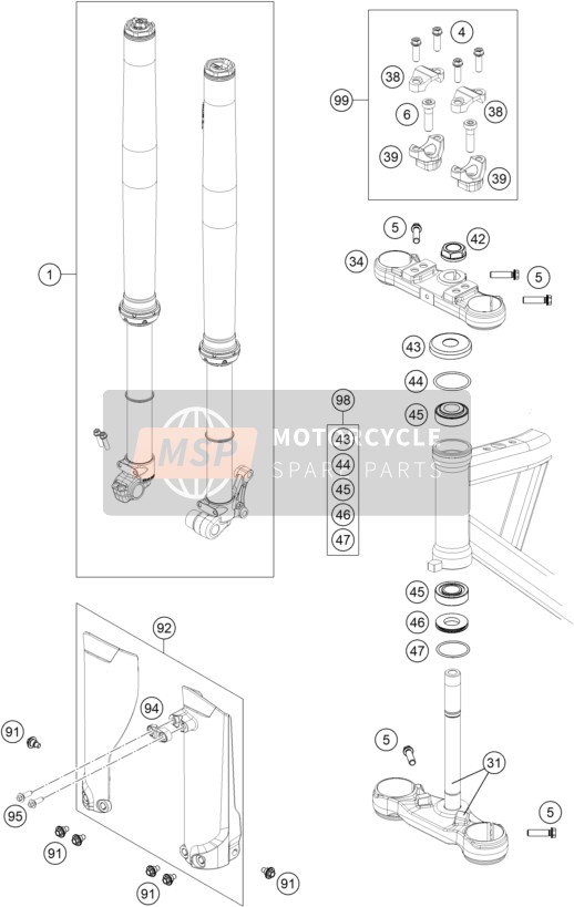FRONT FORK/ TRIPLE CLAMP