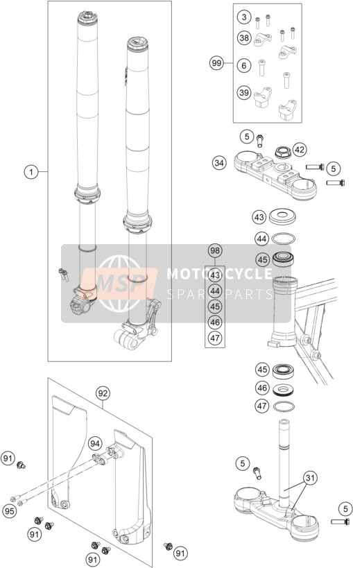 FRONT FORK/ TRIPLE CLAMP