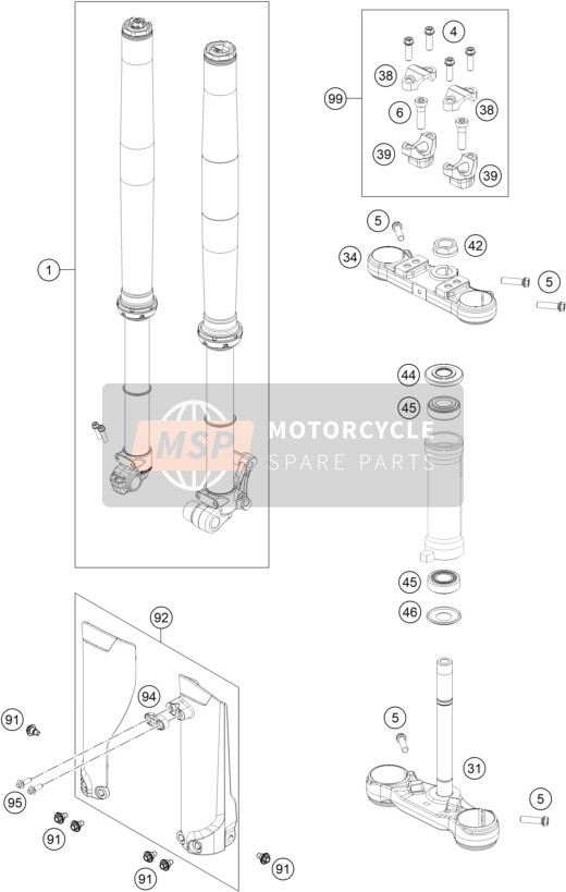 AMMORTIZZATORE ANTERIORE/ TRIPLICARE CLIP