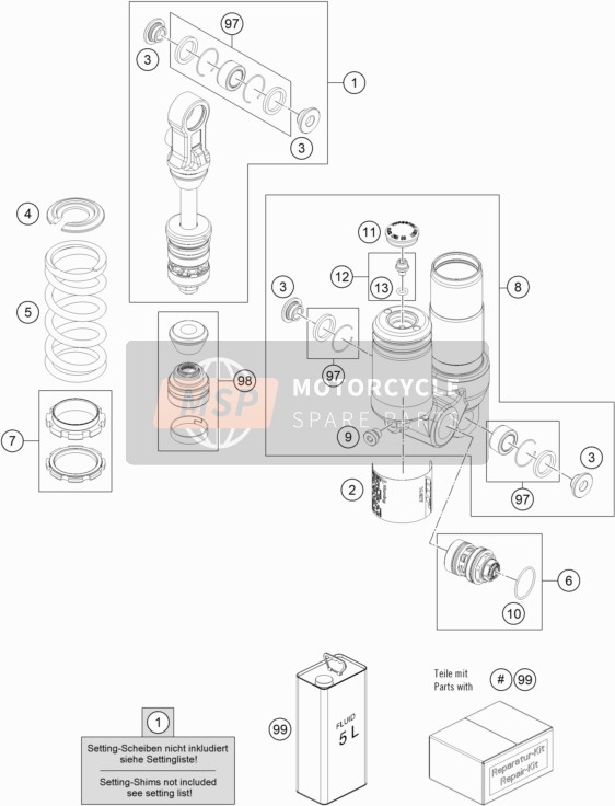 SHOCK ABSORBER DISASSEMBLED