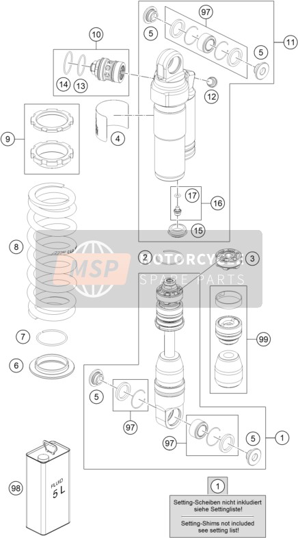 SHOCK ABSORBER DISASSEMBLED