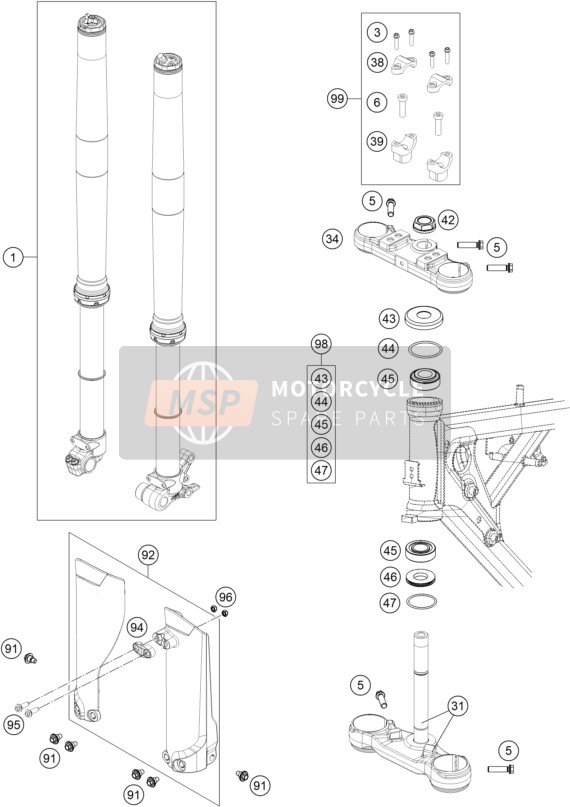 FRONT FORK/ TRIPLE CLAMP
