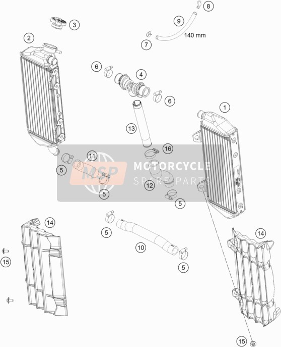 50535008100, Radiator Right, GasGas, 0