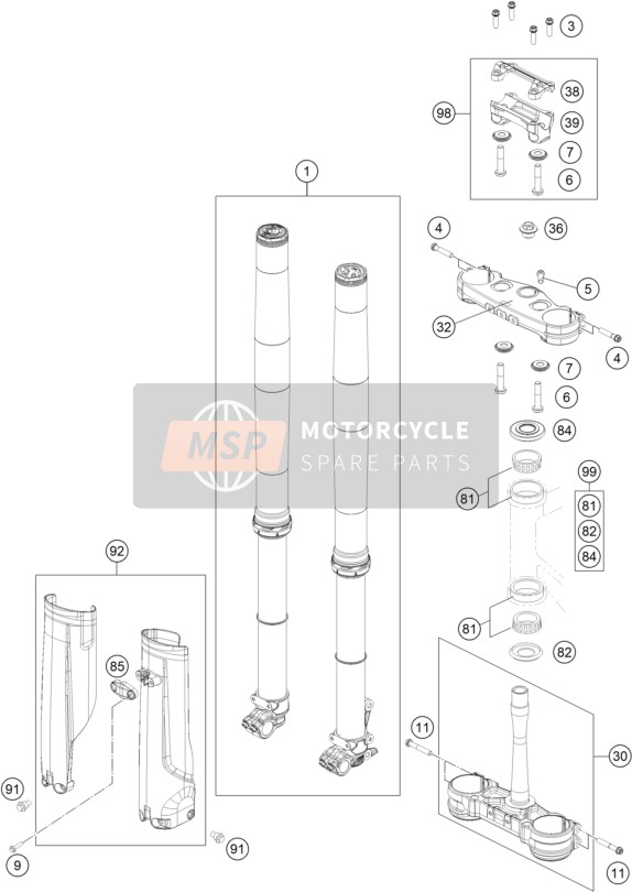 FRONT FORK/ TRIPLE CLAMP
