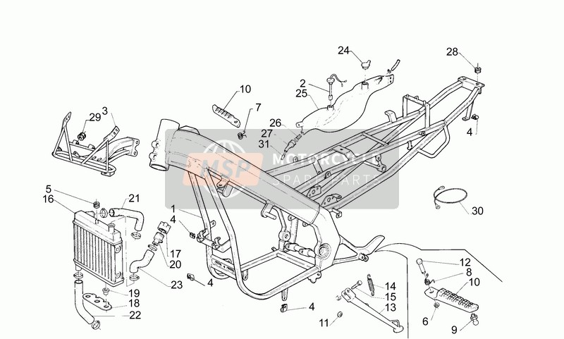 AP8221057, Pivot REPOSE-PIEDS, Piaggio, 0