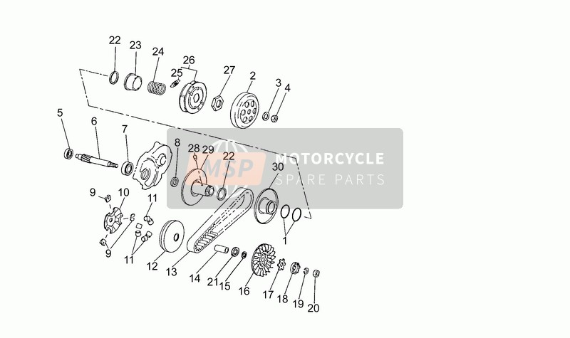 AP8222335, Pulley Assy.. Driving, Piaggio, 0