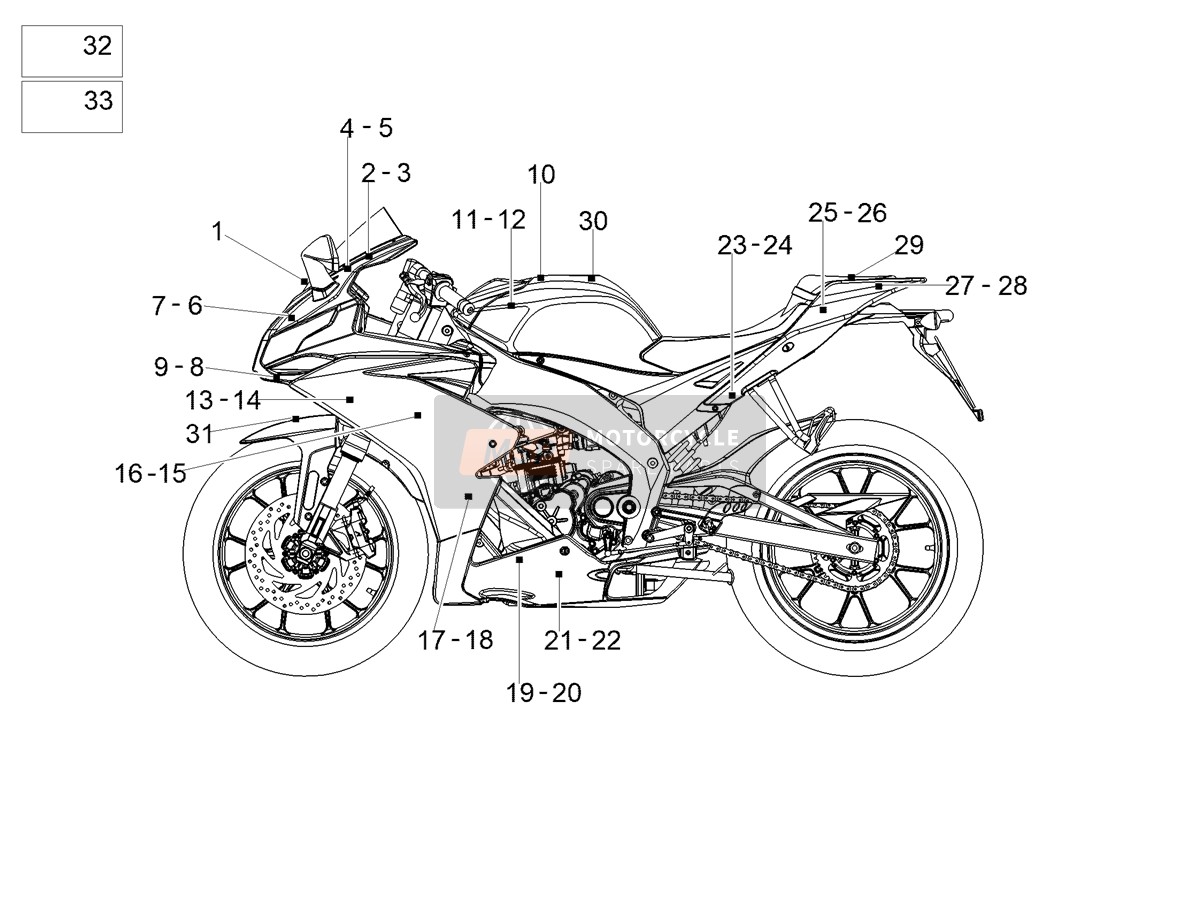 2H003453, Décalco, Piaggio, 2