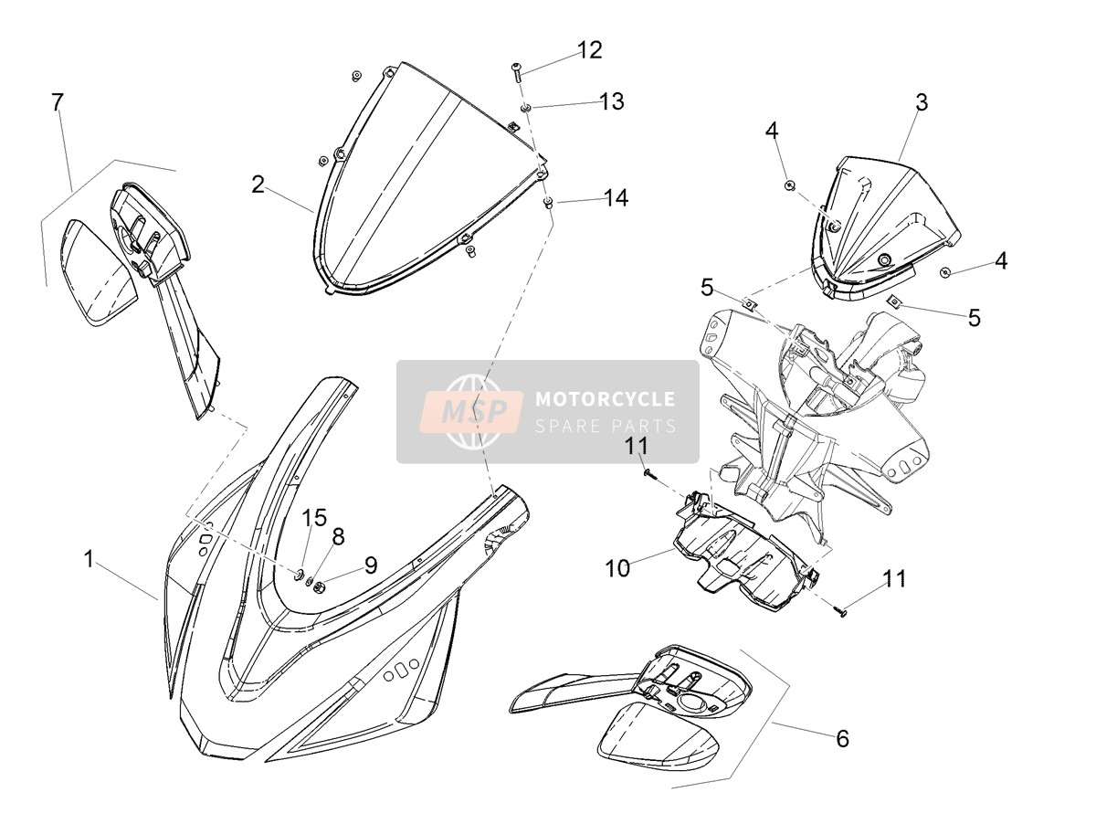 2B006631, Windschild, Piaggio, 0