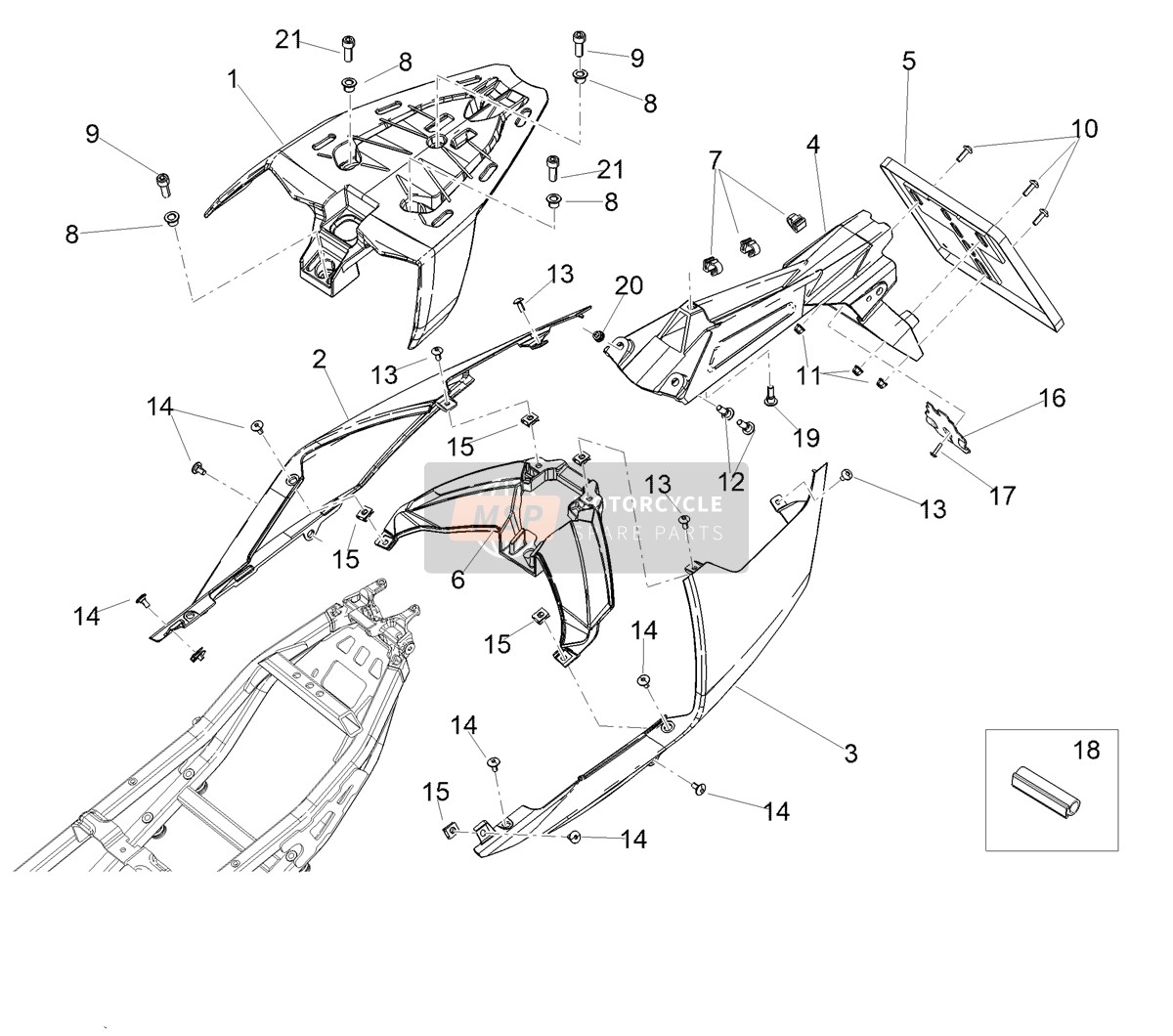 2B006647000XDA, Rh Tail, Piaggio, 0