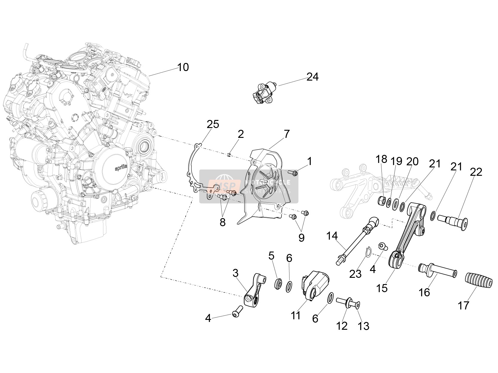 Motor-Ergänzendes Teil-Hebel