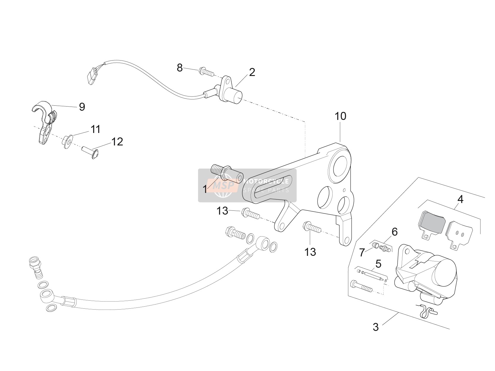Bremssattel hinten