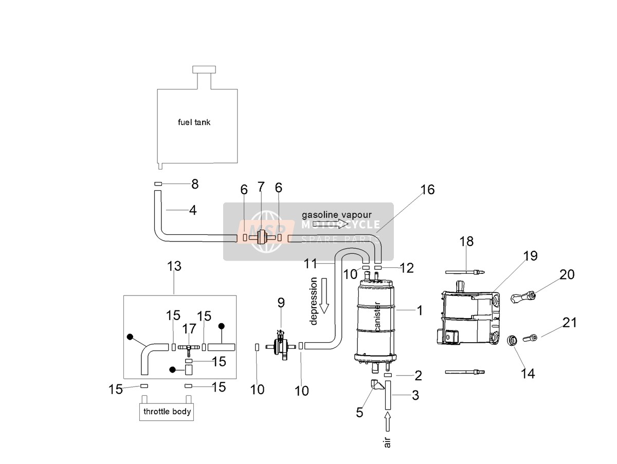 2B008110, Abstandsring, Piaggio, 0