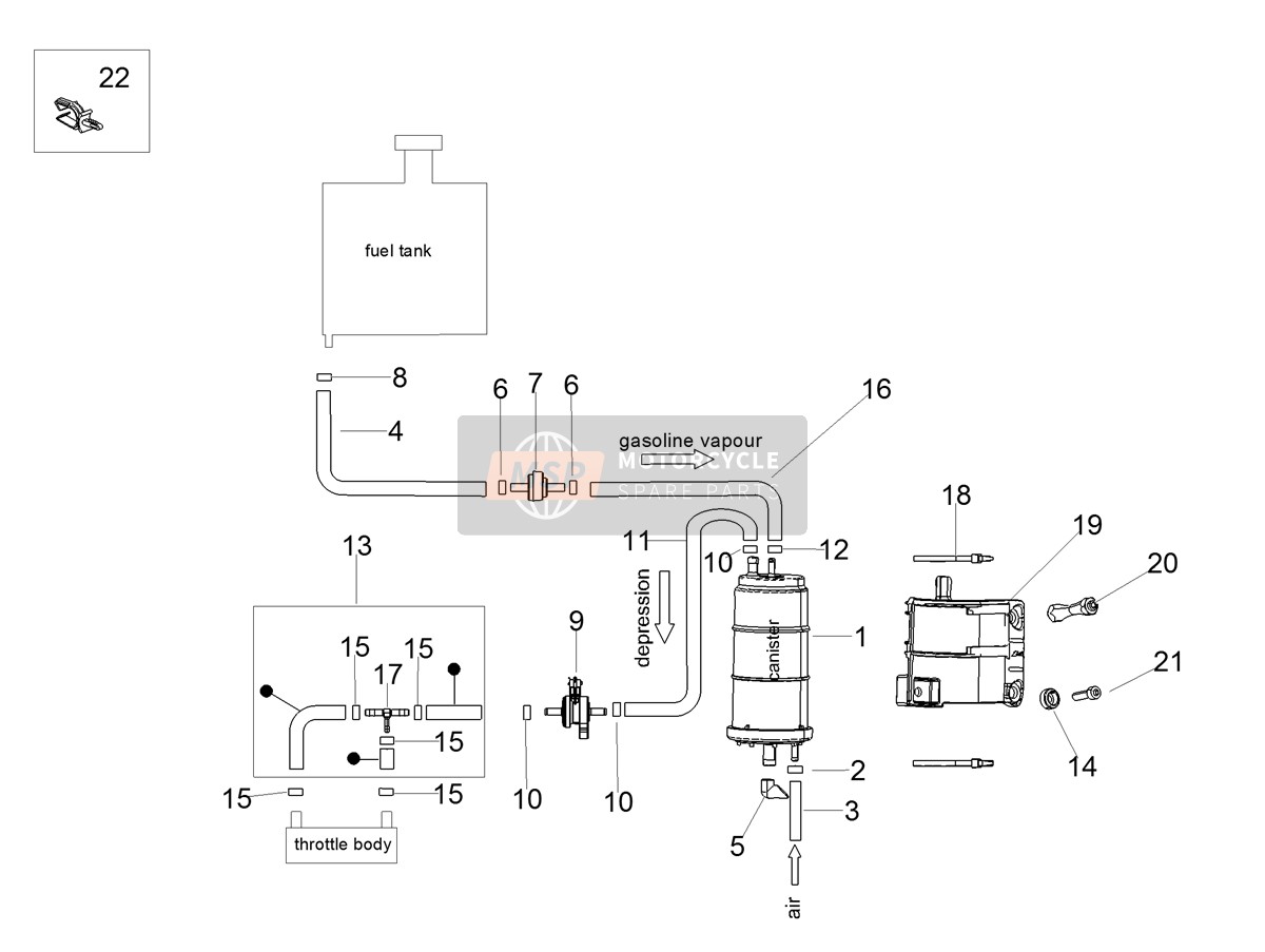 Fuel vapour recover system