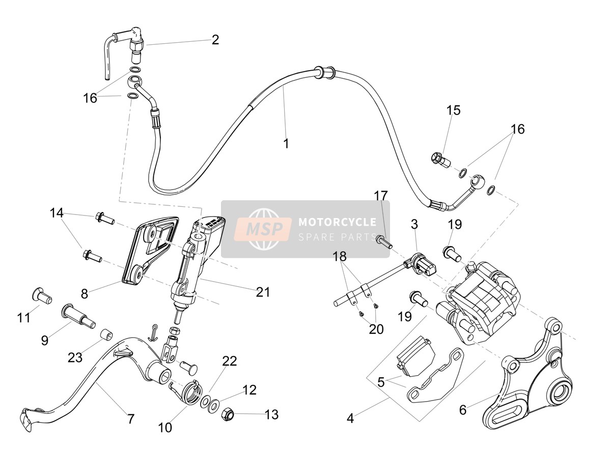 Rear brake system