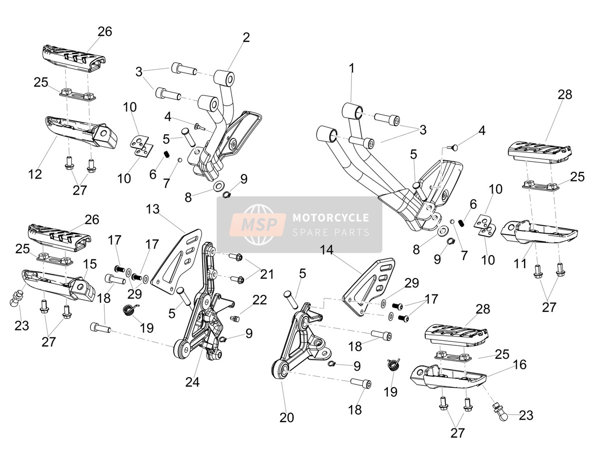2B005861, Protection Tapis, Piaggio, 1