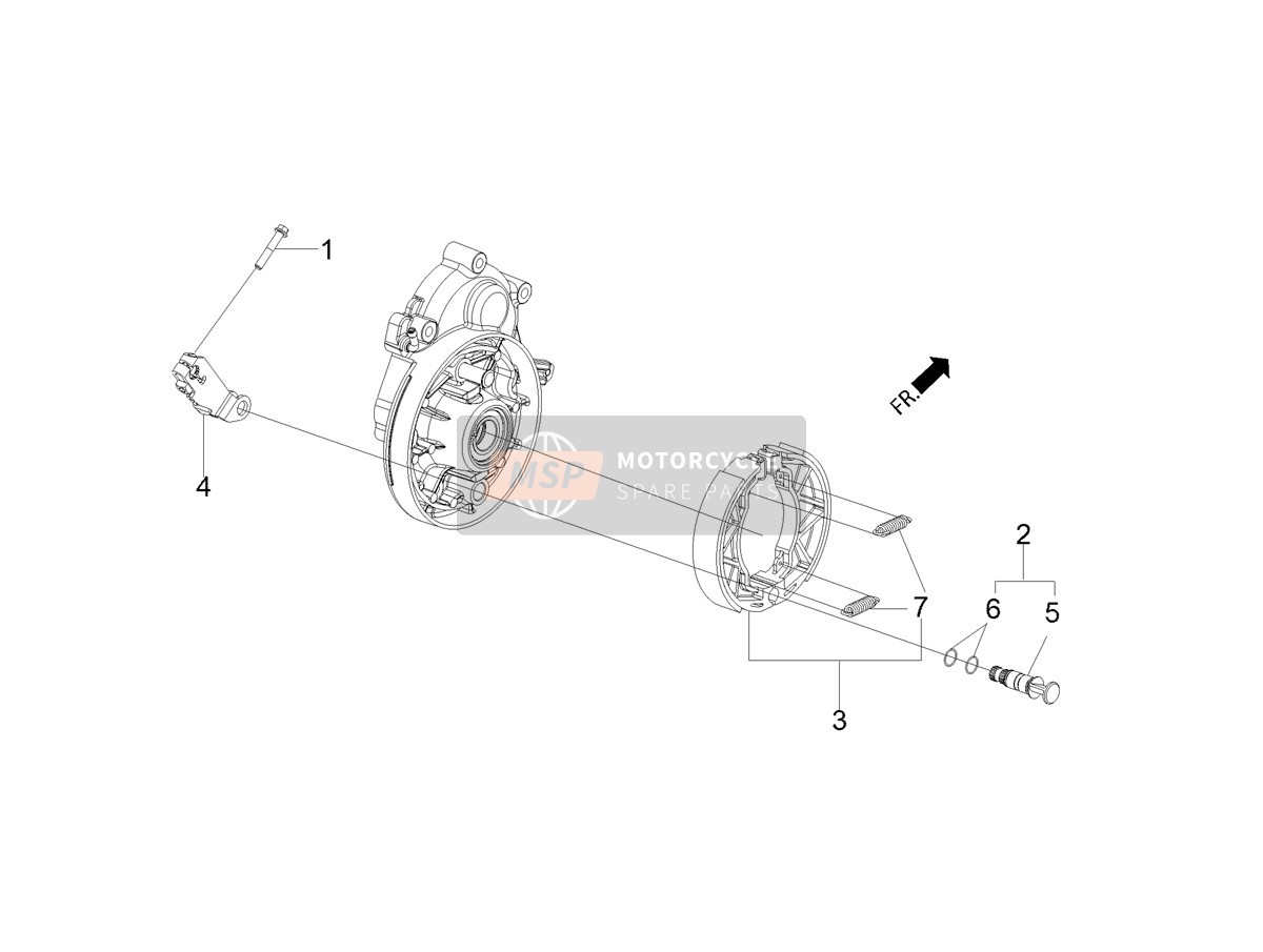 564112, Rear Break Lever Axle, Piaggio, 0