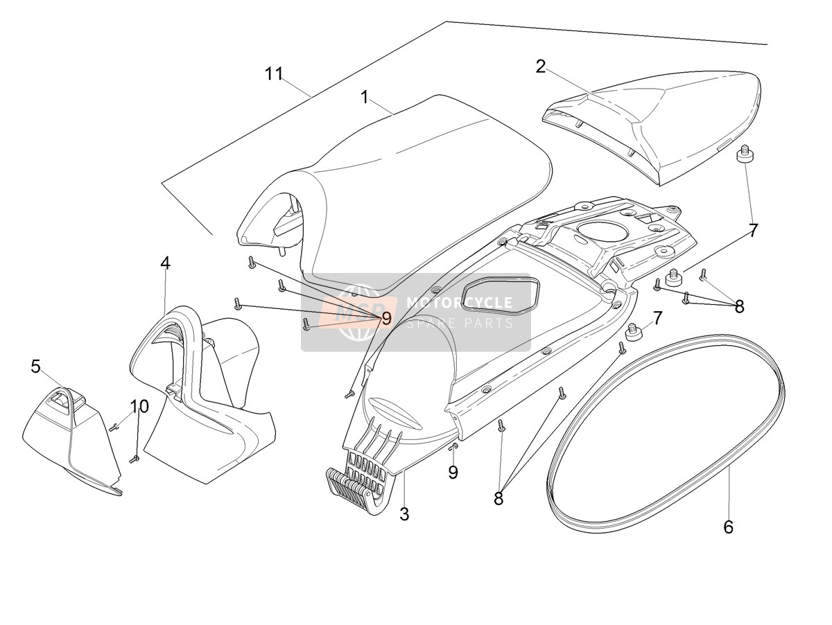 2H000259, Fahrersitz, Schwarz, Piaggio, 0