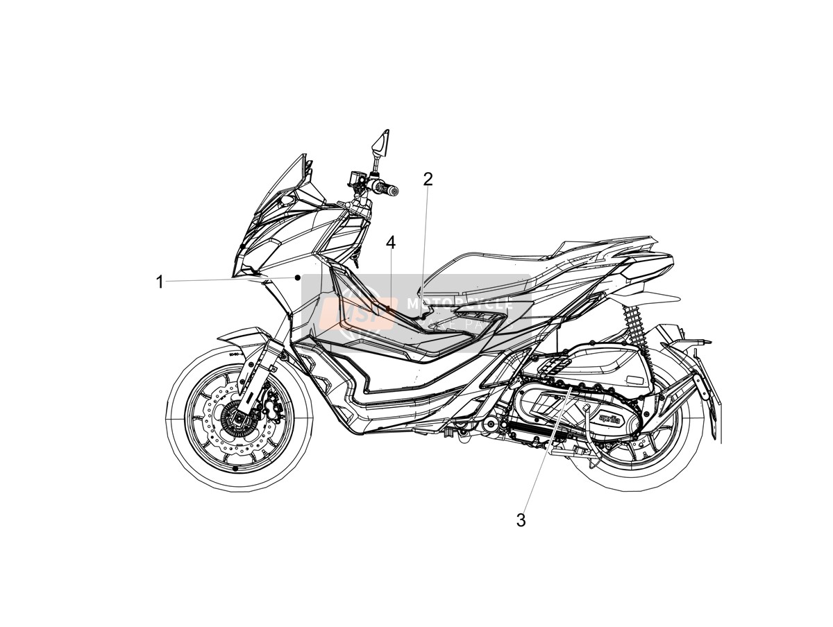 2B0059385, Décalco, Piaggio, 1