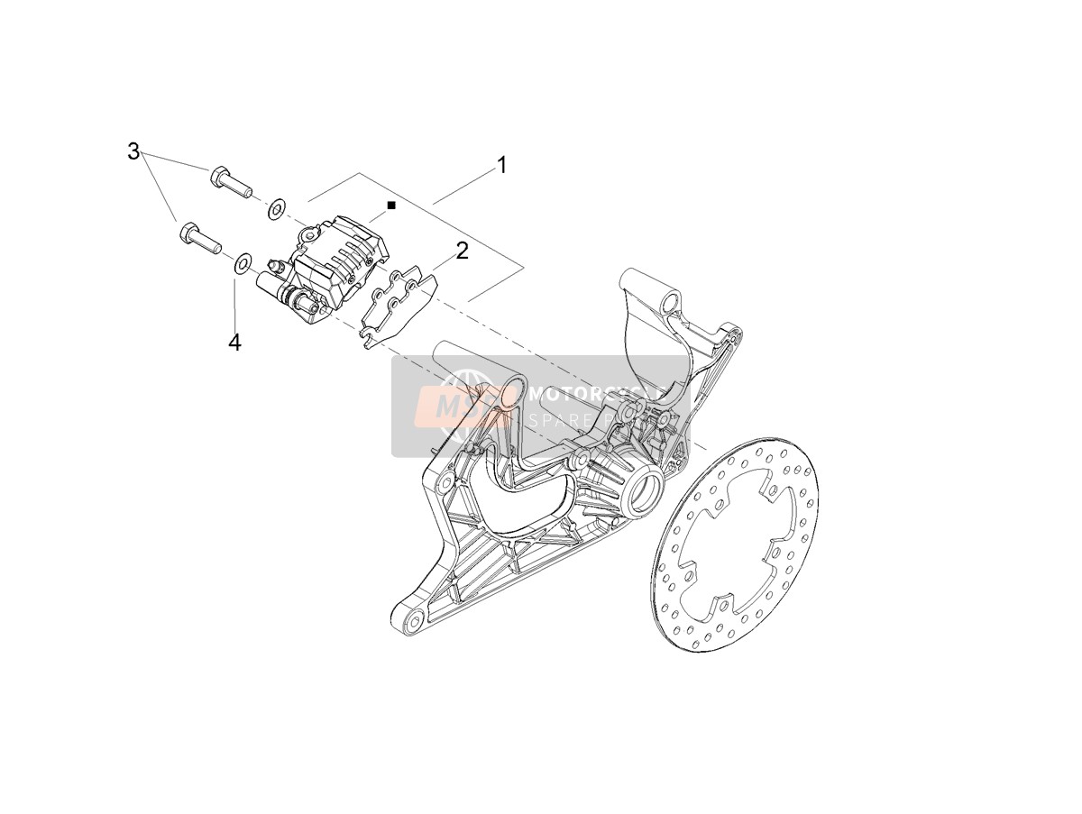 Bremssattel hinten