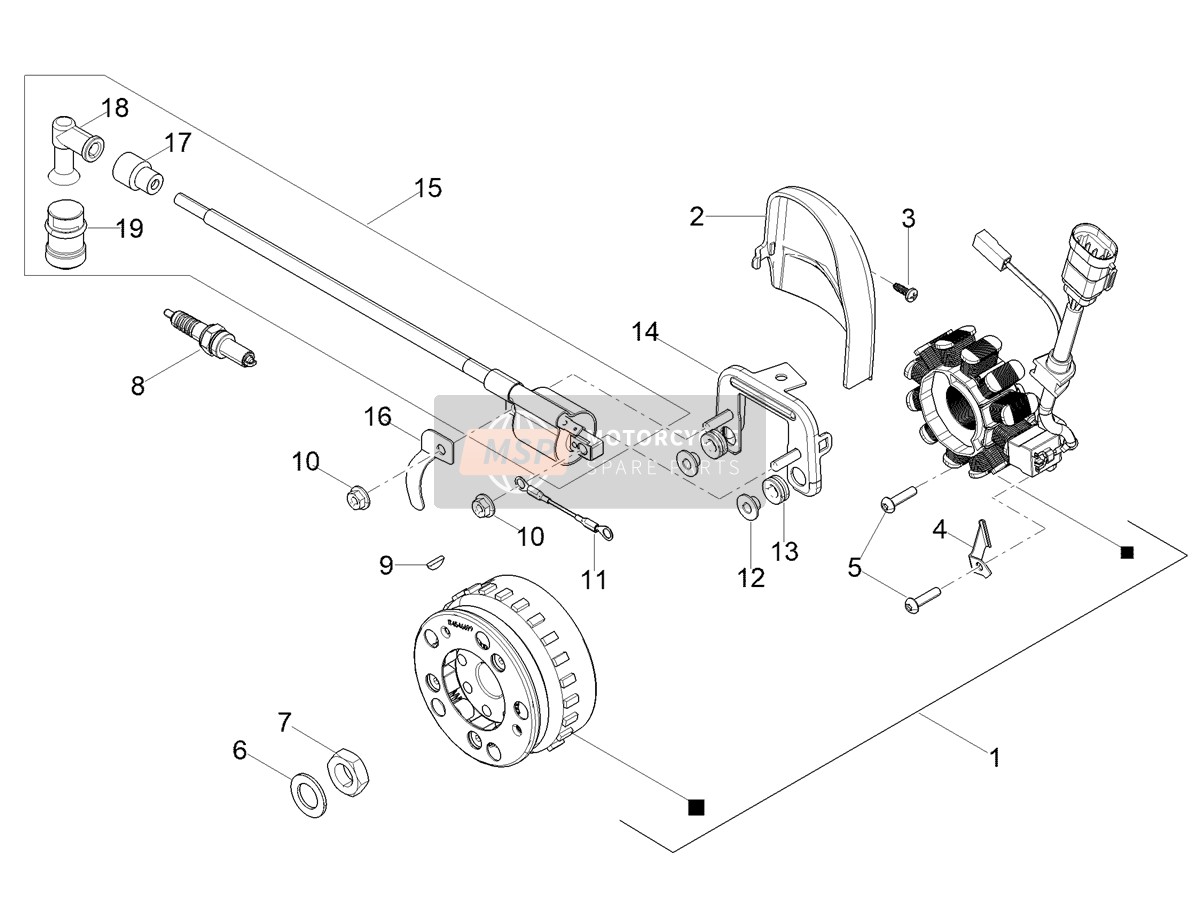1B003793, Copertura Bobina, Piaggio, 0