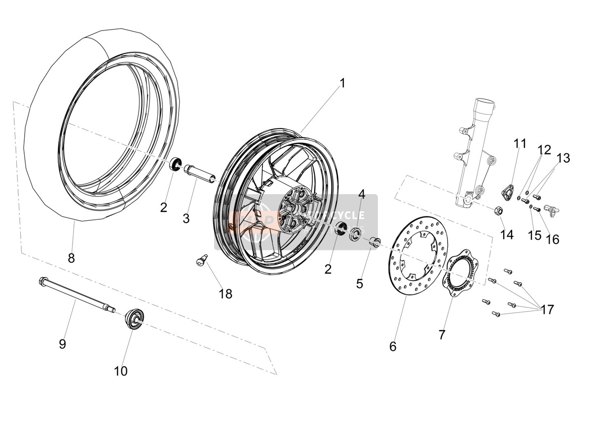1C005822R, Wheel Rim, Piaggio, 0