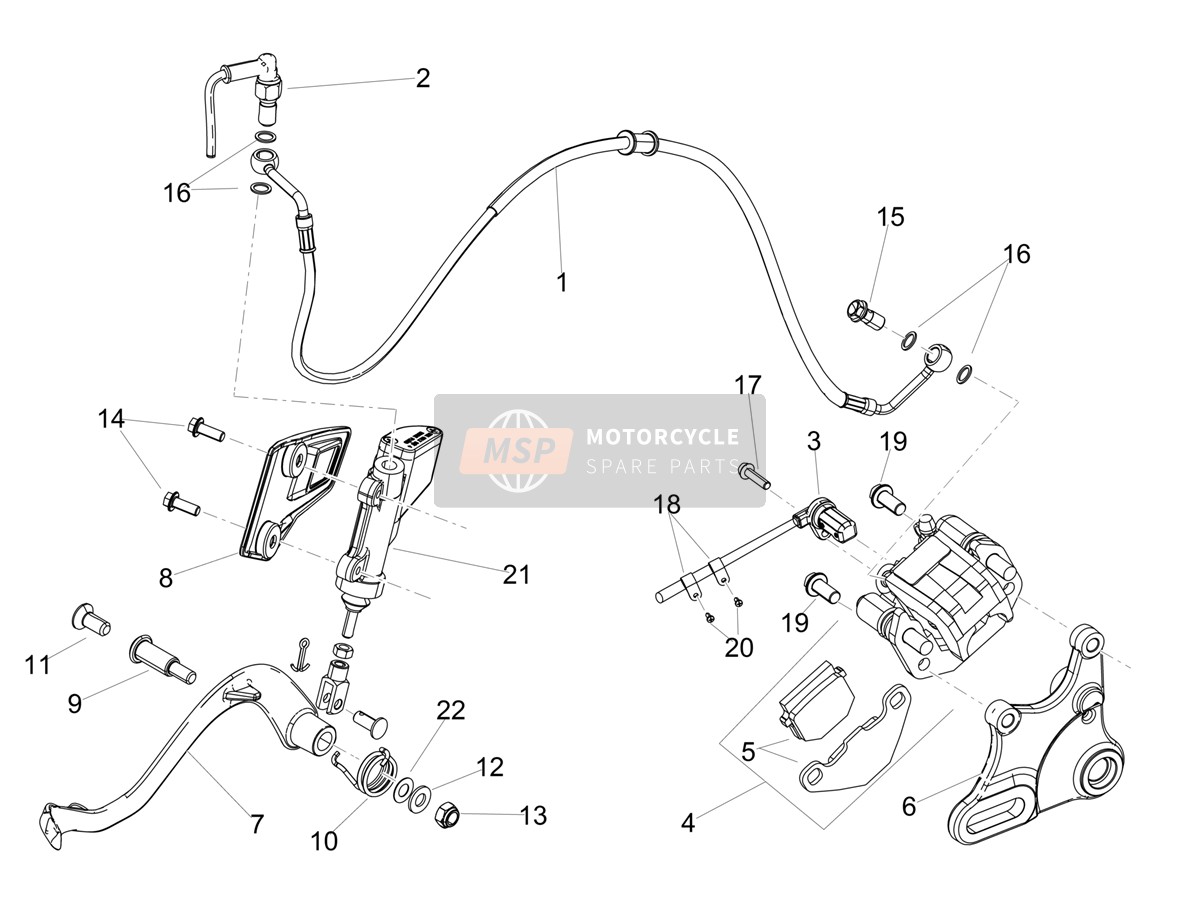 Rear brake system