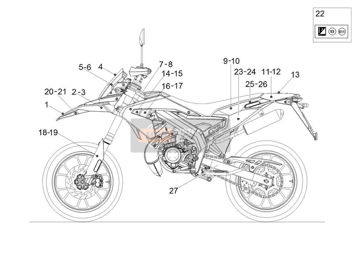 2B004953, Pressure Tyre Label, Piaggio, 1