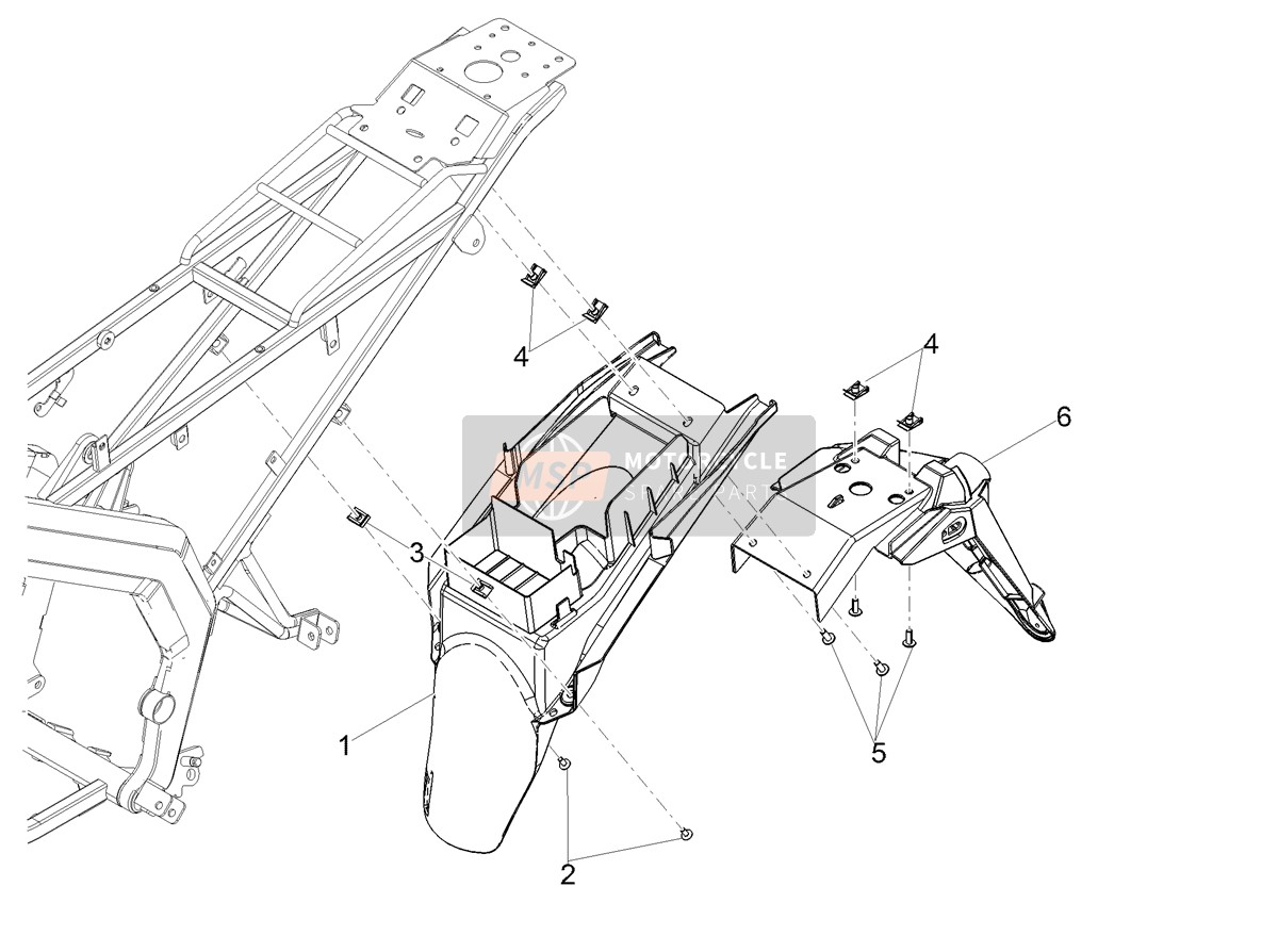 Rear mudguard