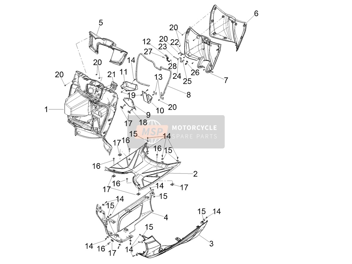 1B007700, Stauraumdeckel, Piaggio, 0