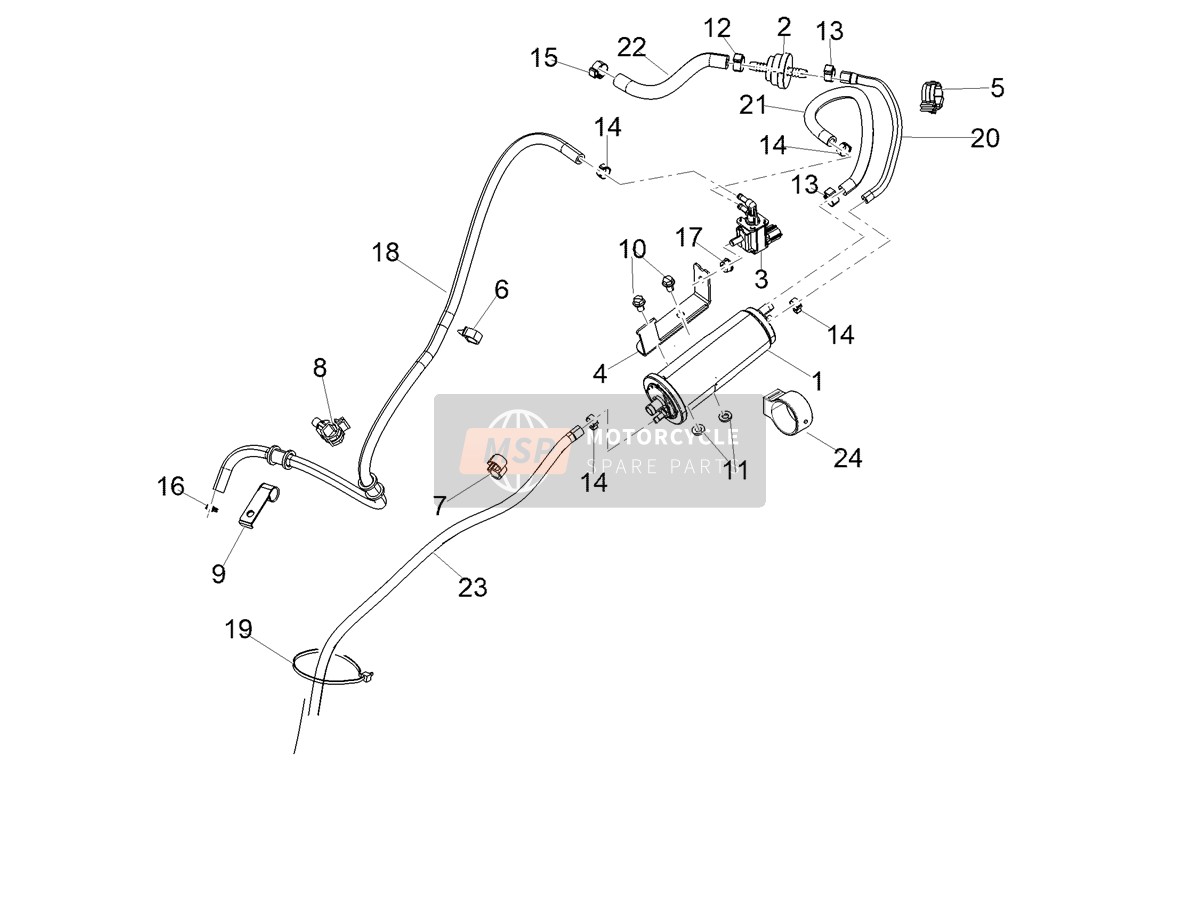 1B007084, Clip, Piaggio, 1