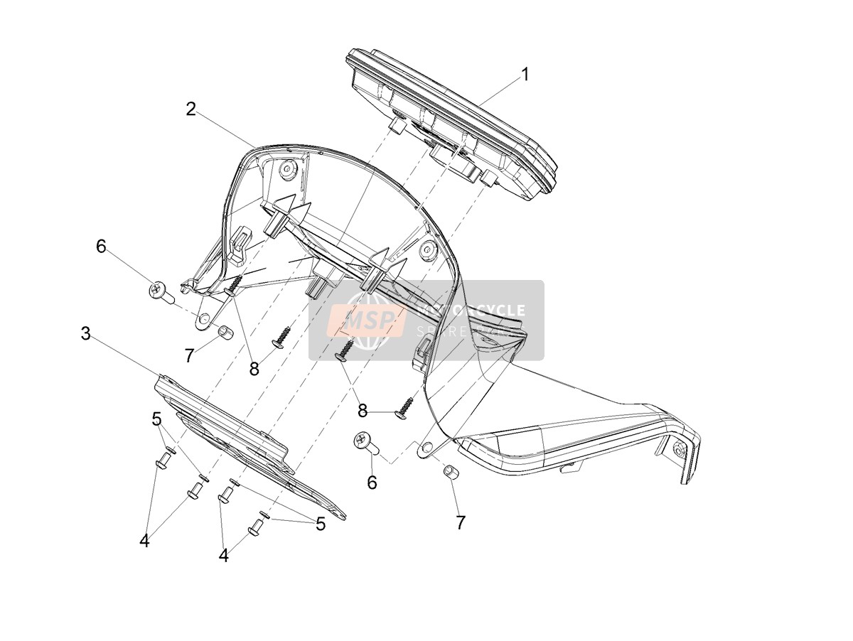 1B008255, Fixierplatte, Piaggio, 0