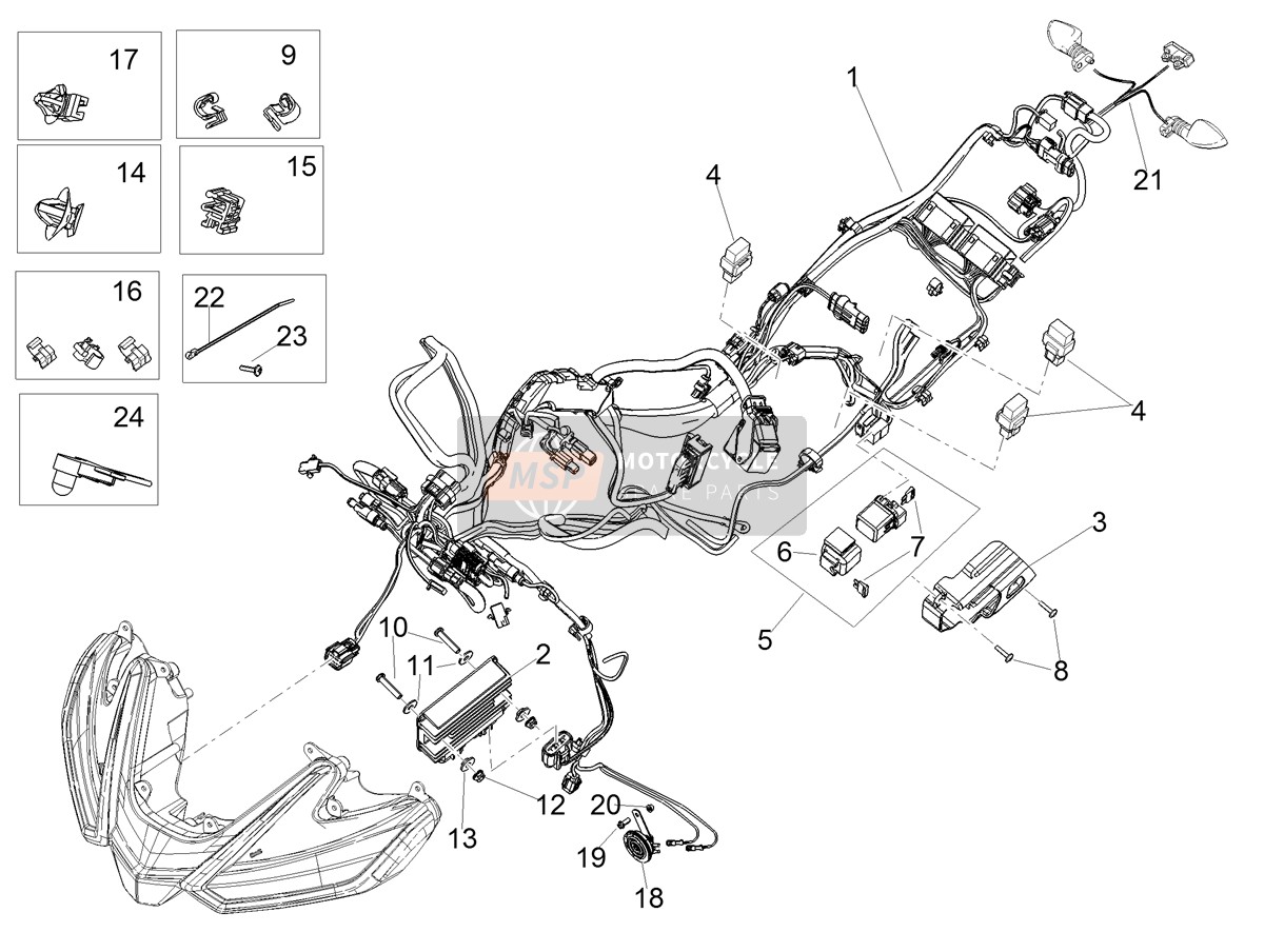 2D000680, Kabelbaum, Piaggio, 0
