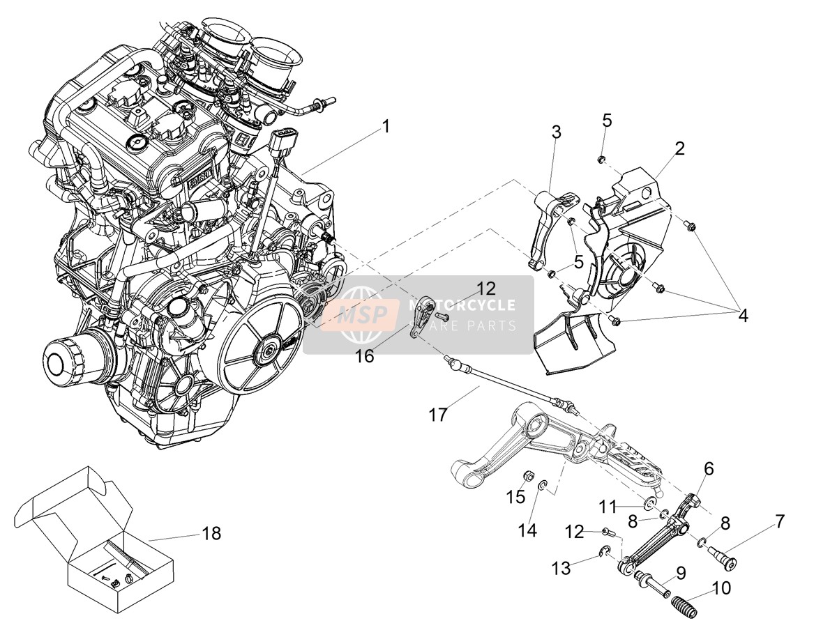 Motor-Ergänzendes Teil-Hebel