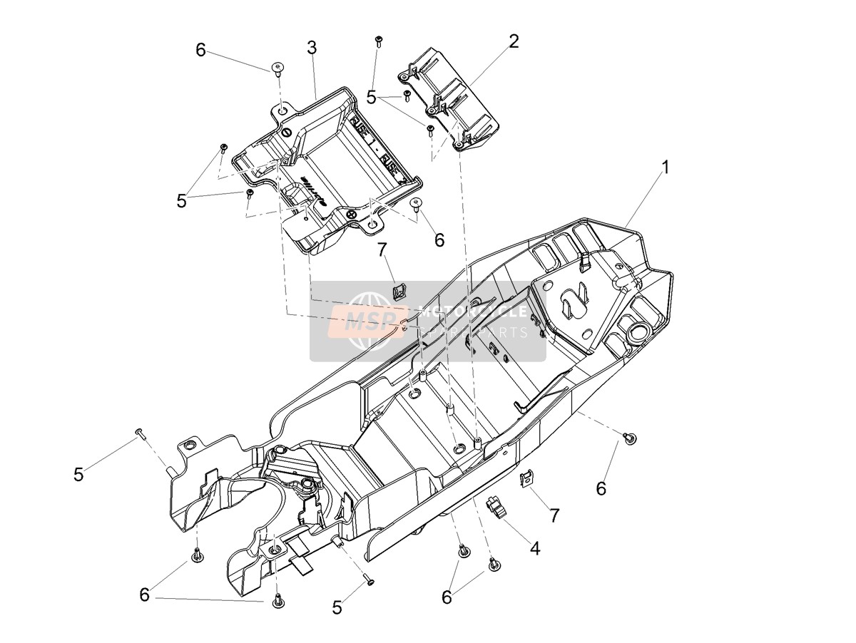 Aprilia Tuono 660 4T 8V E5 ABS (EU) 2023 Staufach Sitz für ein 2023 Aprilia Tuono 660 4T 8V E5 ABS (EU)