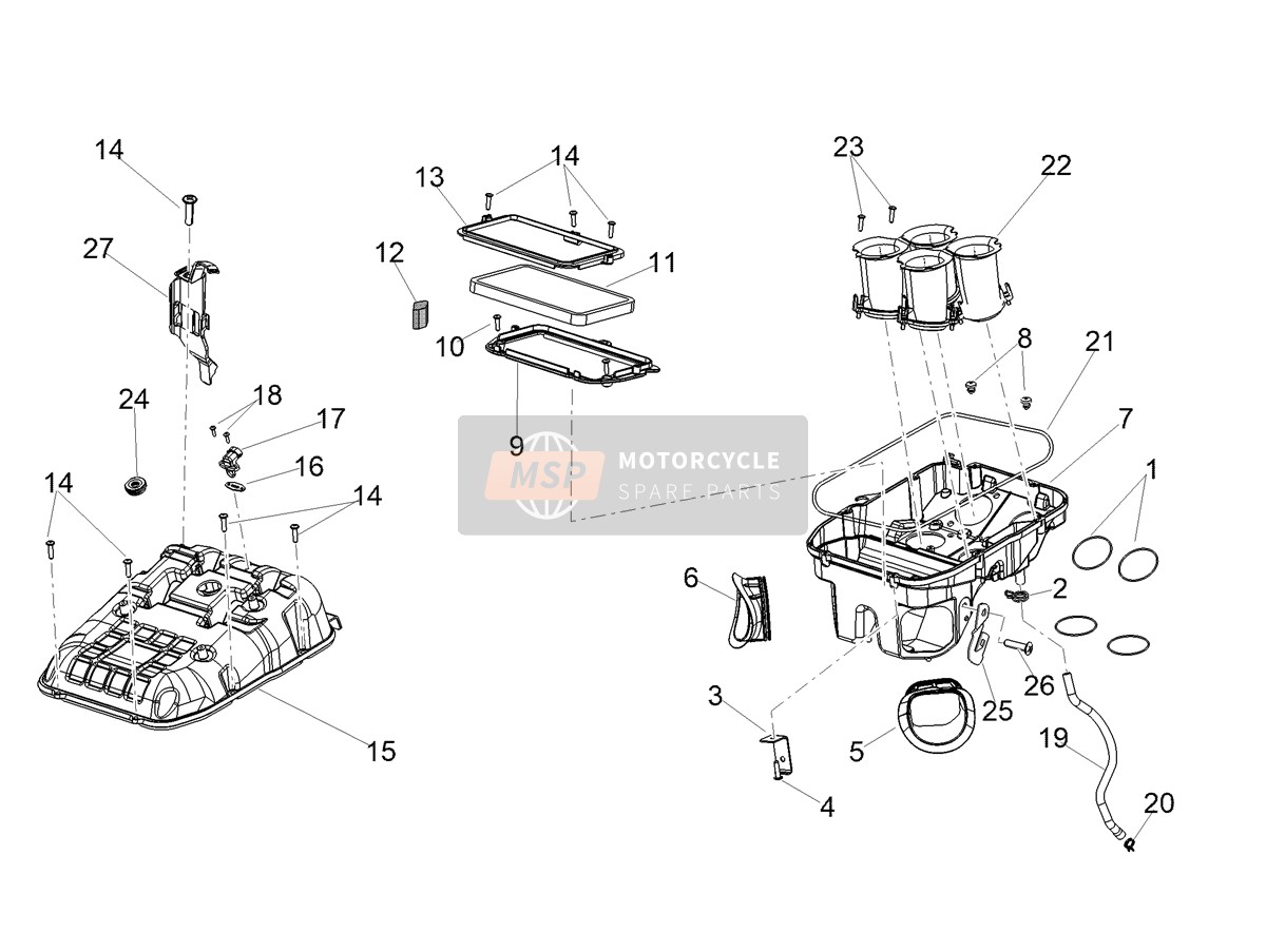 2B007458, Side Stand Connector Bracket, Piaggio, 1