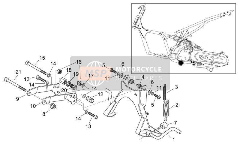 Middenbok - Motor aansluiting