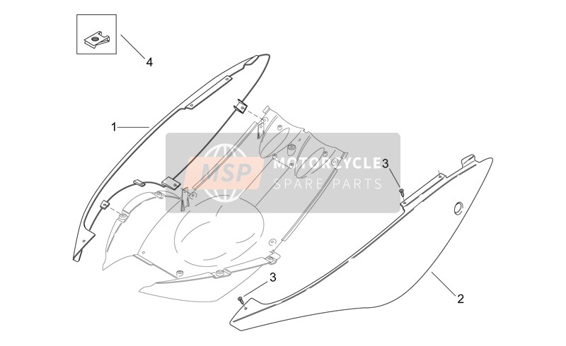 Aprilia Area 51 2000 Corpo posteriore I per un 2000 Aprilia Area 51