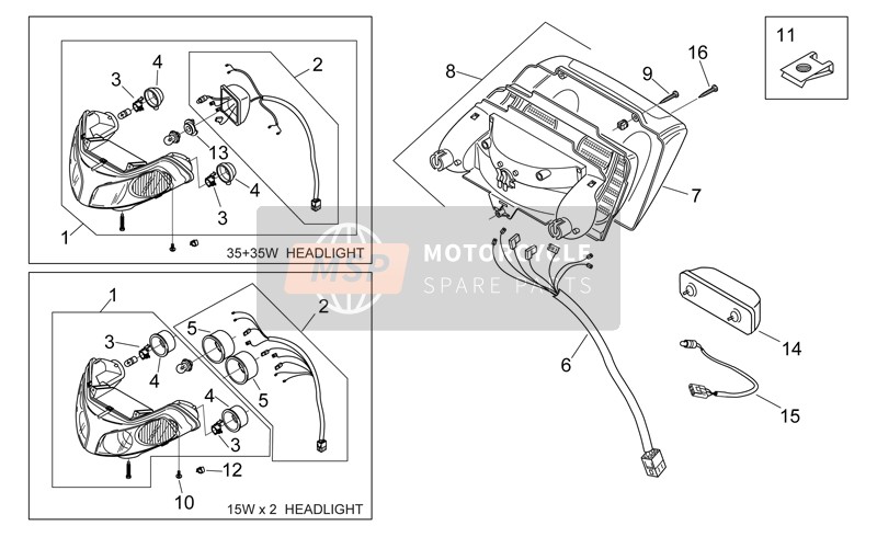 AP8224065, Taillight Wiring Harn., Piaggio, 0