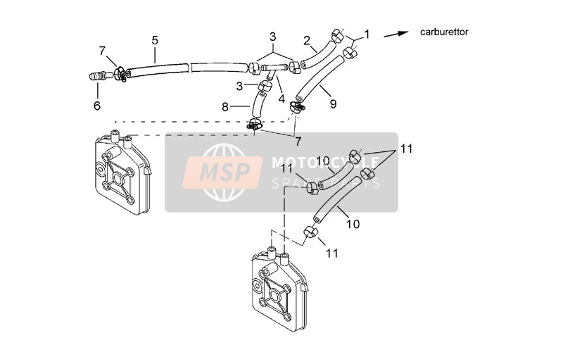 AP8206779, Pipe 45 mm, Piaggio, 2