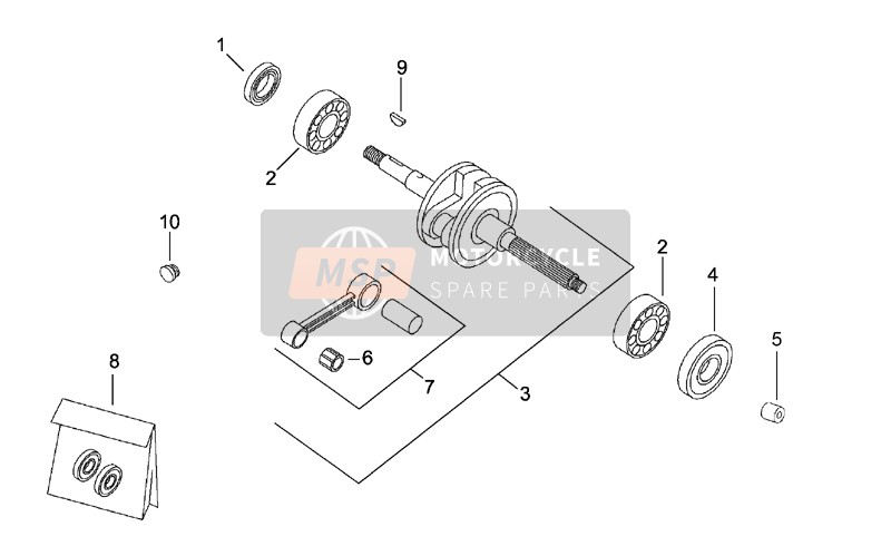 AP8206182, Flywheel Magneto Key, Piaggio, 1