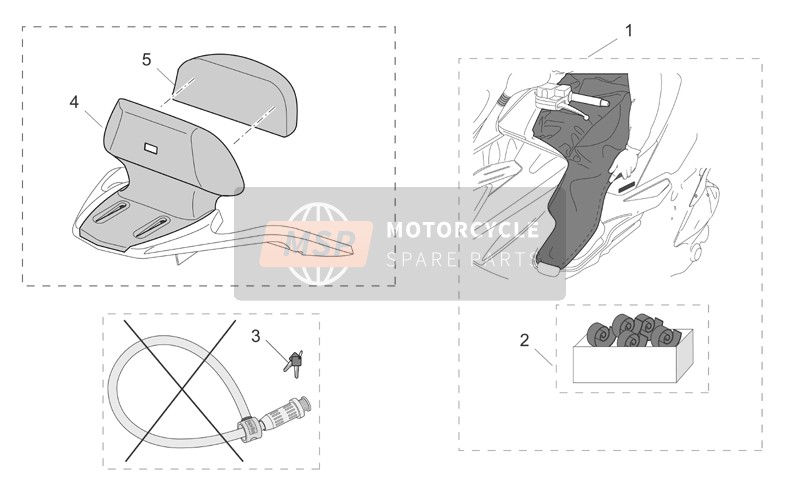 AP8701140, Leg Cover Velcro Support Kit, Piaggio, 0