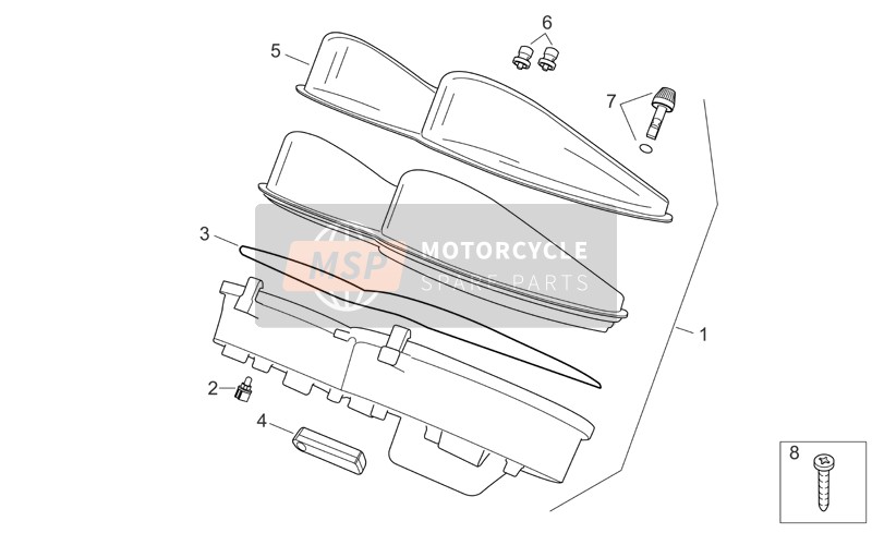 Aprilia Atlantic 125-250 2008 Dashboard for a 2008 Aprilia Atlantic 125-250