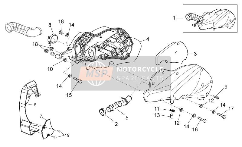 Aprilia Atlantic 125-250 2006 Air Box for a 2006 Aprilia Atlantic 125-250