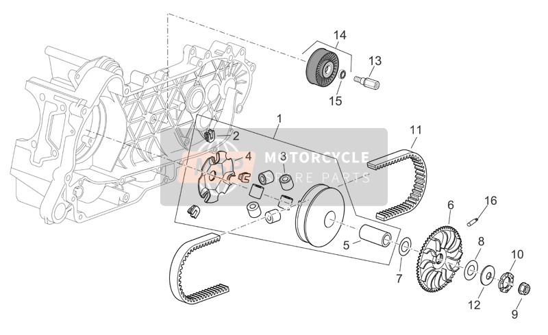 Aprilia Atlantic 125-250 2006 Variator Assembly for a 2006 Aprilia Atlantic 125-250