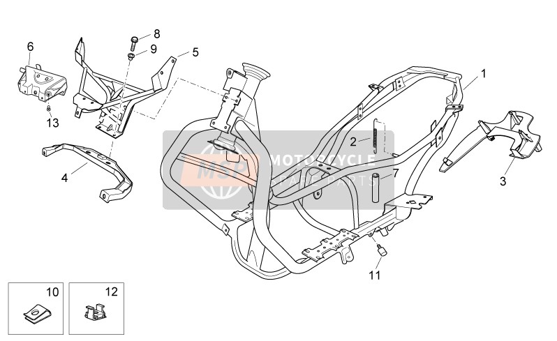 Aprilia Atlantic 125 E3 2011 Cadre pour un 2011 Aprilia Atlantic 125 E3