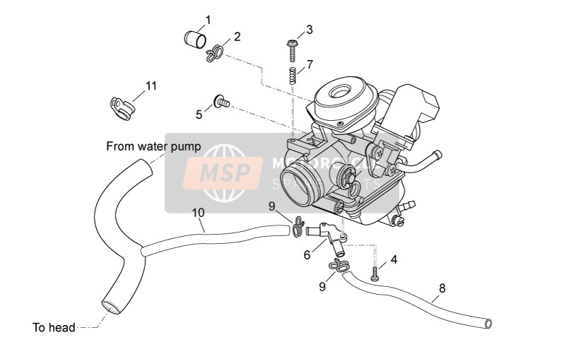 Aprilia Atlantic 125 E3 2010 Carburatore III per un 2010 Aprilia Atlantic 125 E3